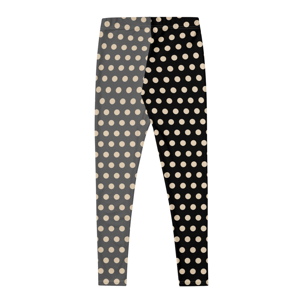 CLOWN POLKA DOT Leggings - SILENT FILM GRAYSCALE