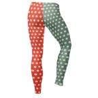 VINTAGE TOY CLOWN Polka Dot Leggings - VINTAGE ORANGE + PALE BLUE