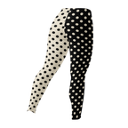 CLOWN POLKA DOT Leggings - BLACK AND VINTAGE WHITE