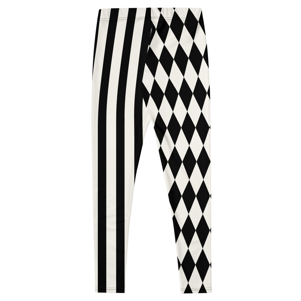 HARLEQUIN JESTER Leggings - BLACK AND WHITE