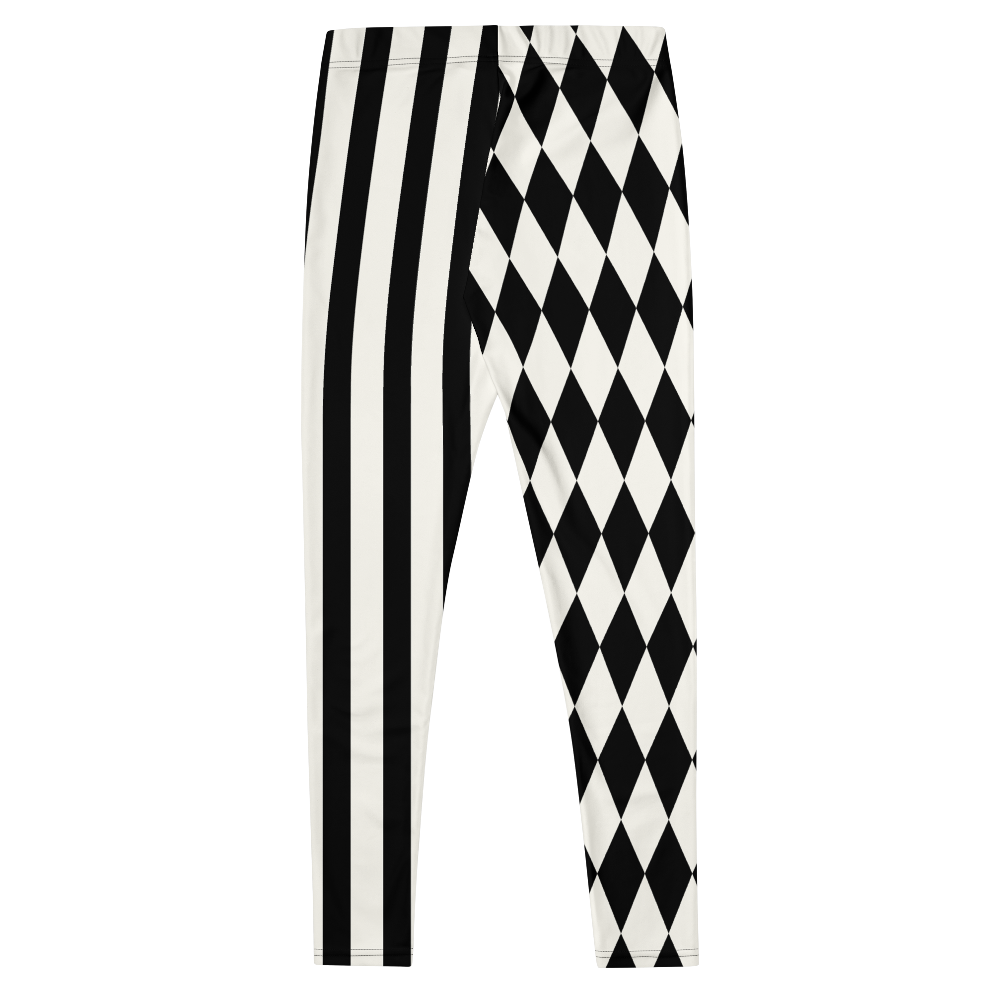 HARLEQUIN JESTER Leggings - BLACK AND WHITE