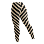 POST PUNK STRIPE Leggings - BEIGE X BLACK
