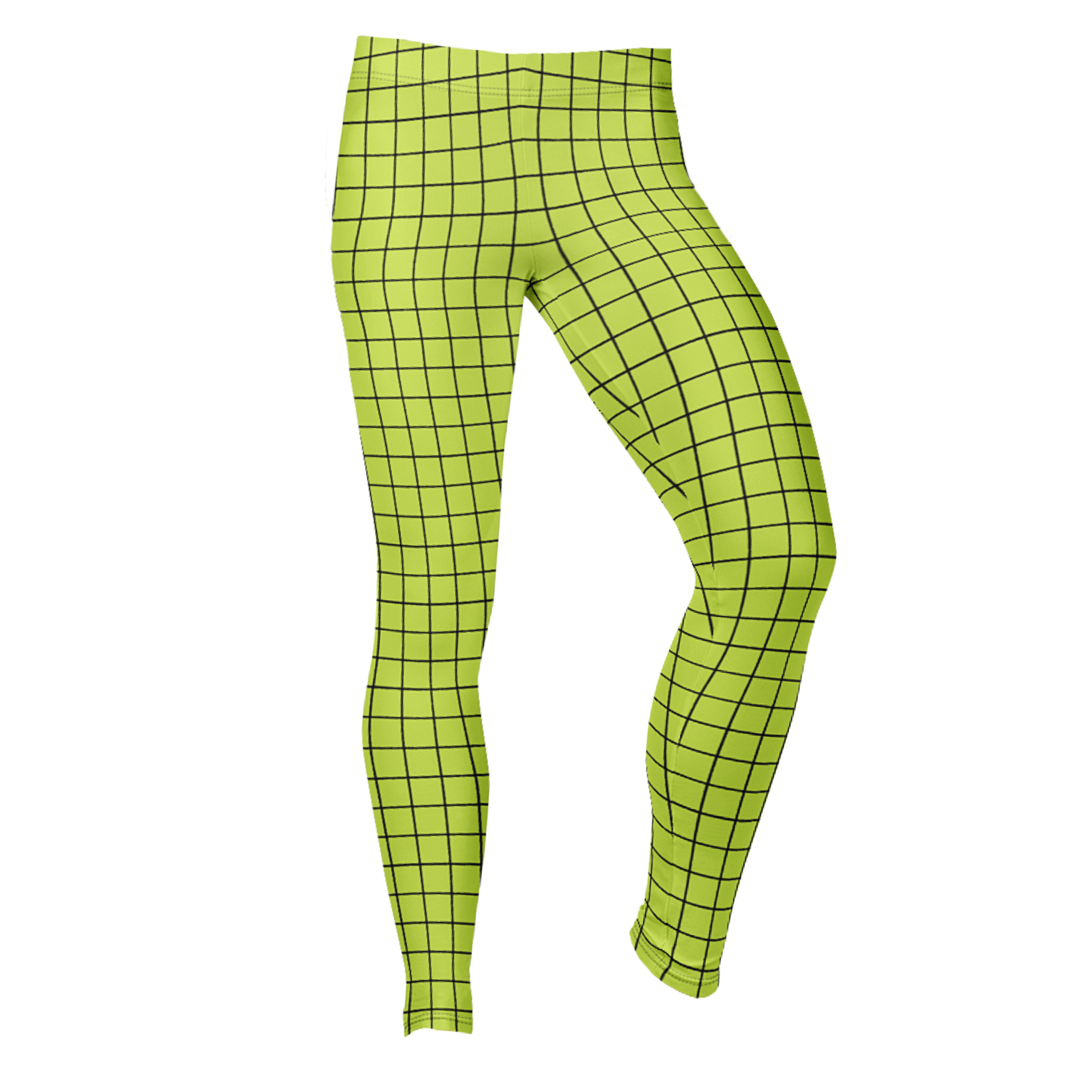 SCHOOL GRID Leggings - NEON YELLOW
