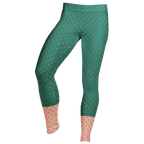 Leggings à pois - Turquoise + Rose