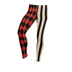 Leggings im Harlekin-Stil - Vintage-Rot