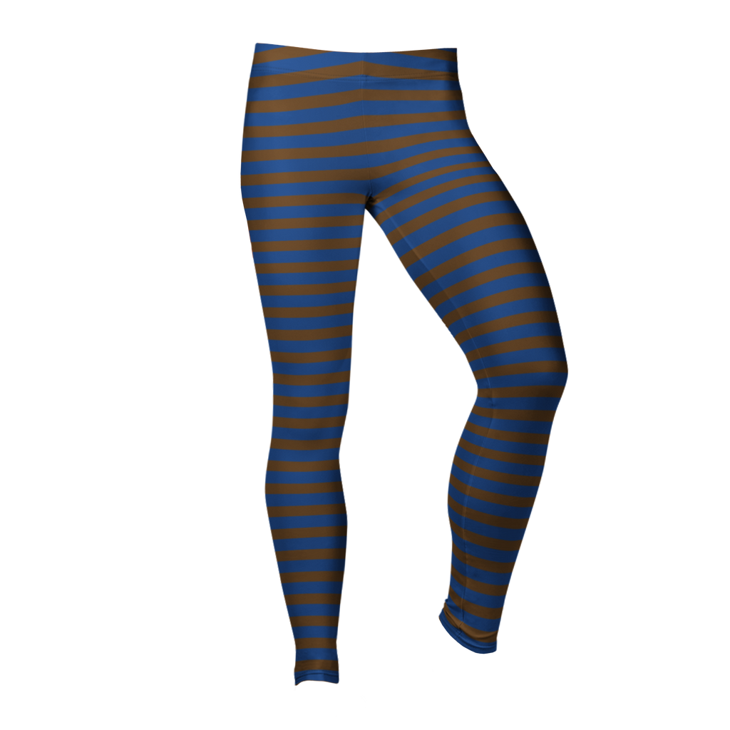 WICKED LEGS Leggings - BRAUN + MARINEBLAU GESTREIFT 