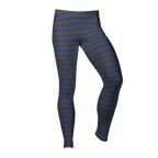 WICKED LEGS Leggings - BRAUN + MARINEBLAU GESTREIFT 