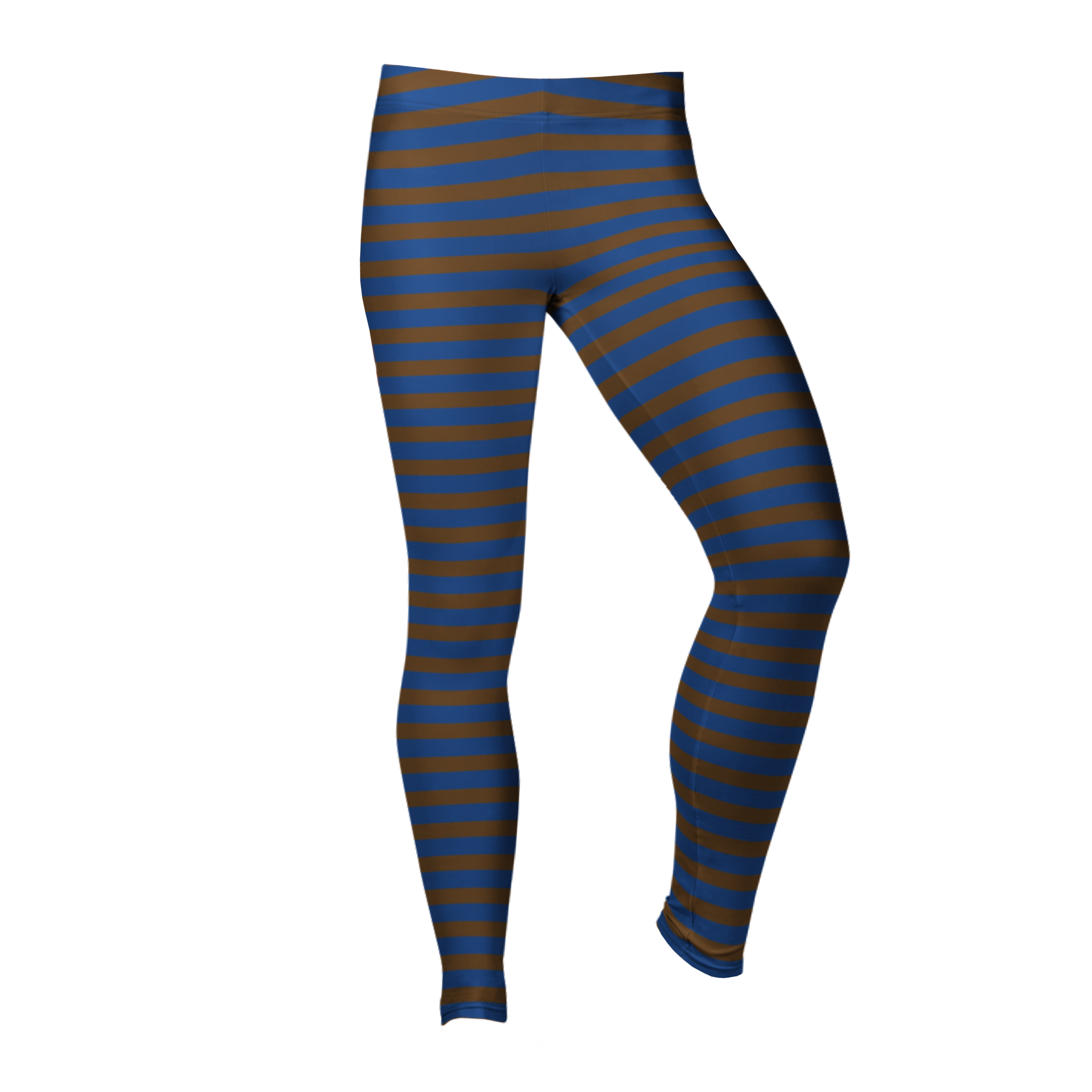 WICKED LEGS Leggings - BRAUN + MARINEBLAU GESTREIFT 