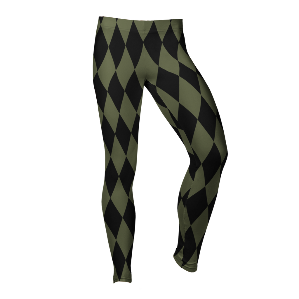 Leggings HARLEQUIN DIAMOND - VERT OLIVE