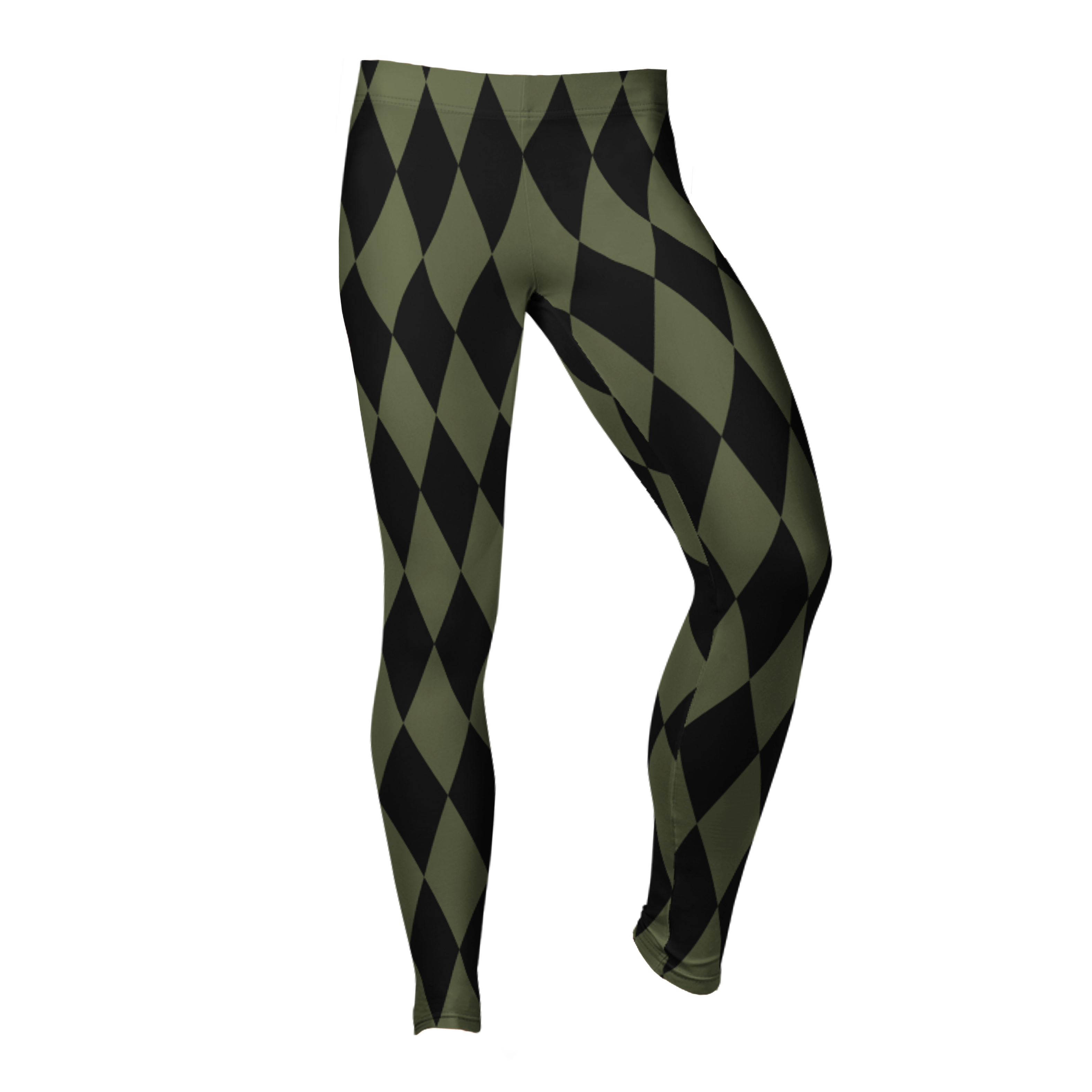 Leggings HARLEQUIN DIAMOND - VERT OLIVE