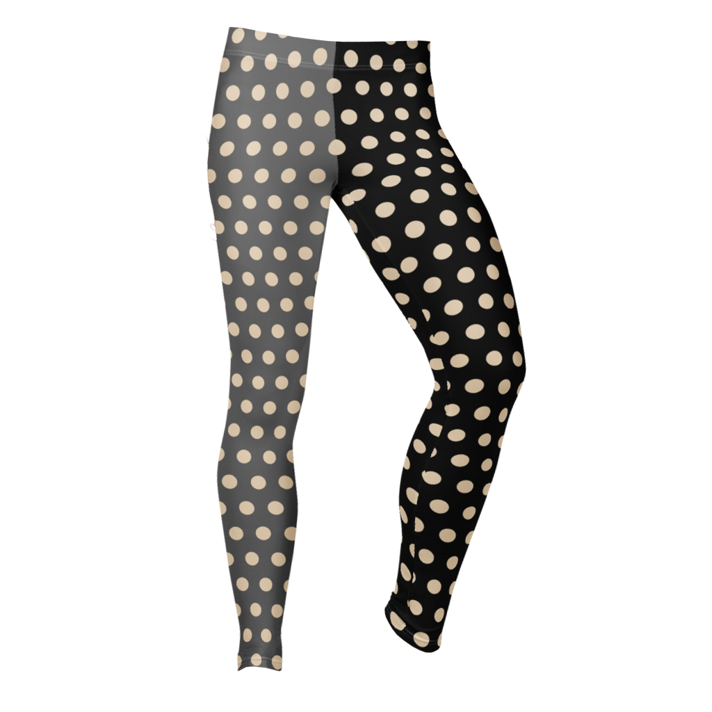 CLOWN POLKA DOT Leggings - SILENT FILM GRAYSCALE