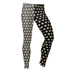 CLOWN POLKA DOT Leggings - SILENT FILM GRAYSCALE