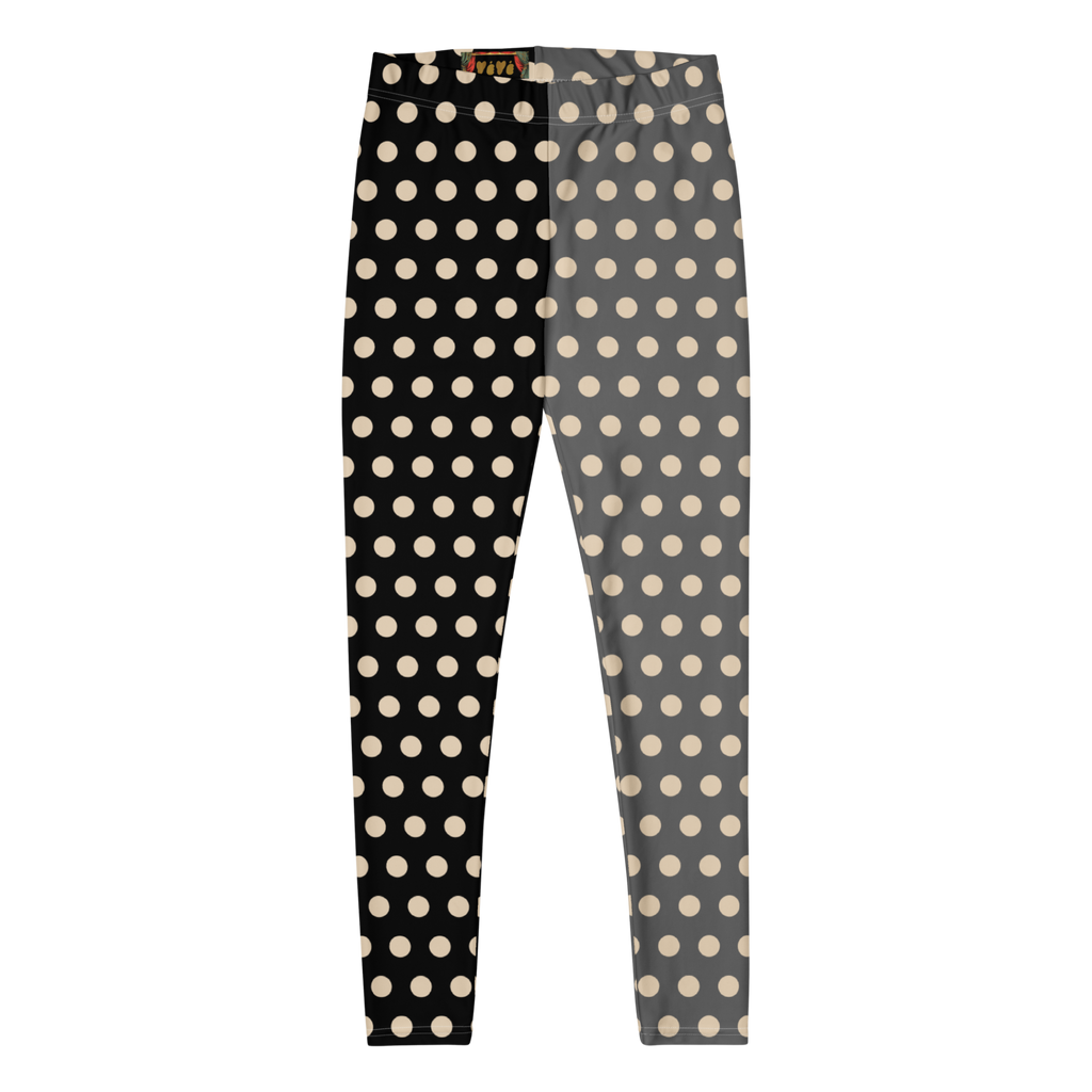 CLOWN POLKA DOT Leggings - SILENT FILM GRAYSCALE