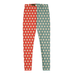 VINTAGE TOY CLOWN Polka Dot Leggings - VINTAGE ORANGE + PALE BLUE