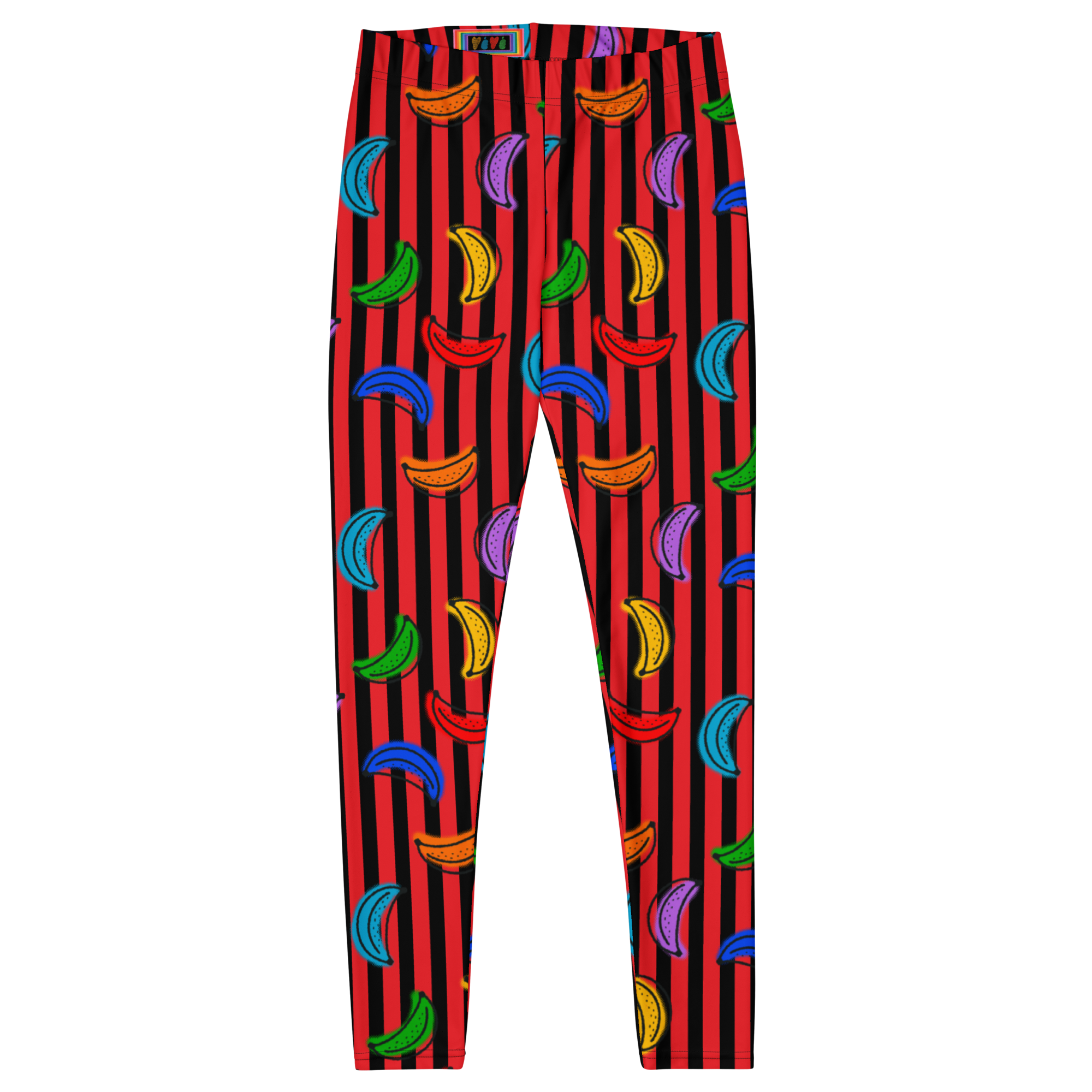 RAINBOW PRIDE LEGGINGS - BANANA STRIPE TIGHTS - 7 COLORS AVAILABLE FOR MATCHING OUTFIT