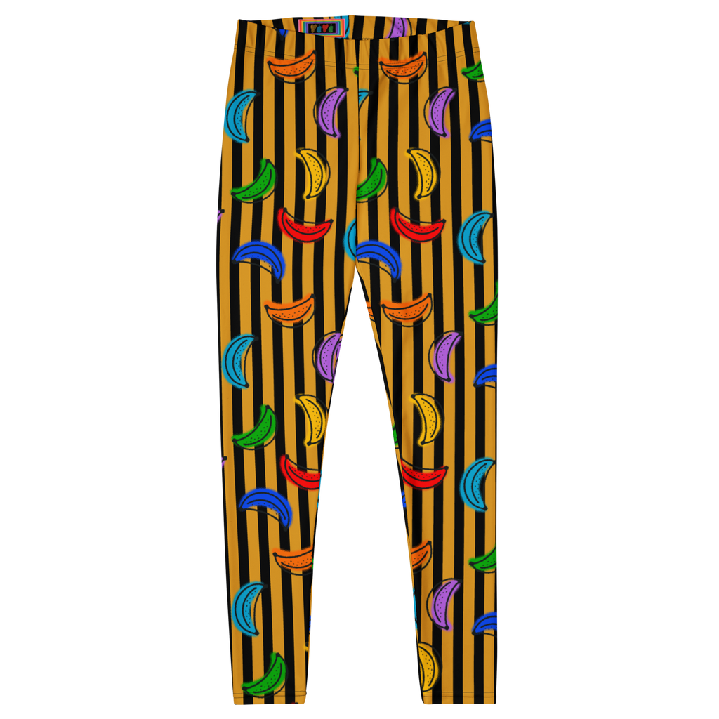 RAINBOW PRIDE LEGGINGS - BANANA STRIPE TIGHTS - 7 COLORS AVAILABLE FOR MATCHING OUTFIT