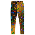 RAINBOW PRIDE LEGGINGS - BANANA STRIPE TIGHTS - 7 COLORS AVAILABLE FOR MATCHING OUTFIT