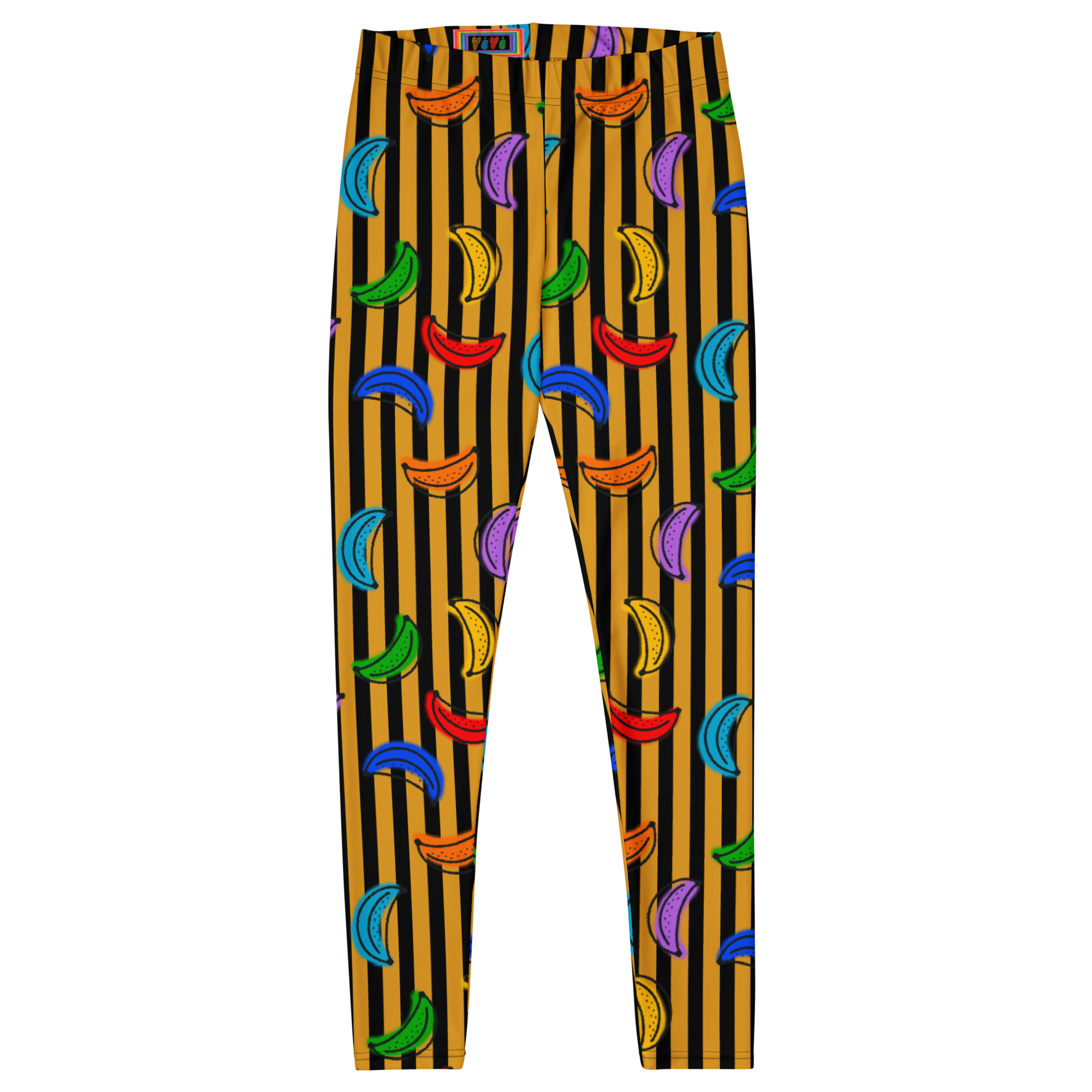 RAINBOW PRIDE LEGGINGS - BANANA STRIPE TIGHTS - 7 COLORS AVAILABLE FOR MATCHING OUTFIT