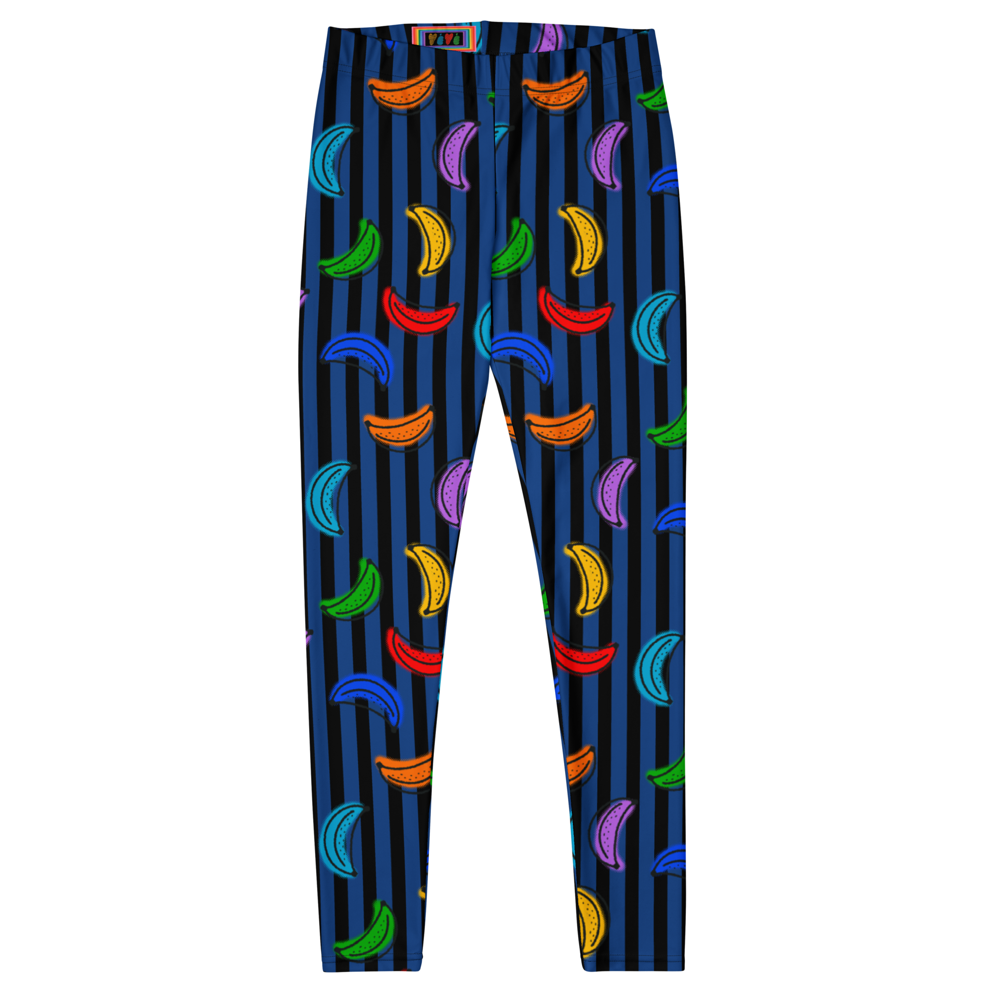 RAINBOW PRIDE LEGGINGS - BANANA STRIPE TIGHTS - 7 COLORS AVAILABLE FOR MATCHING OUTFIT
