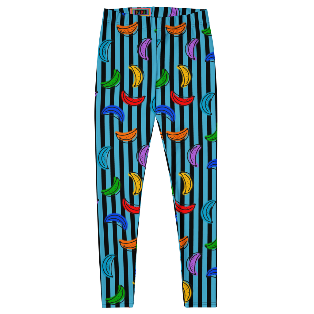 RAINBOW PRIDE LEGGINGS - BANANA STRIPE TIGHTS - 7 COLORS AVAILABLE FOR MATCHING OUTFIT