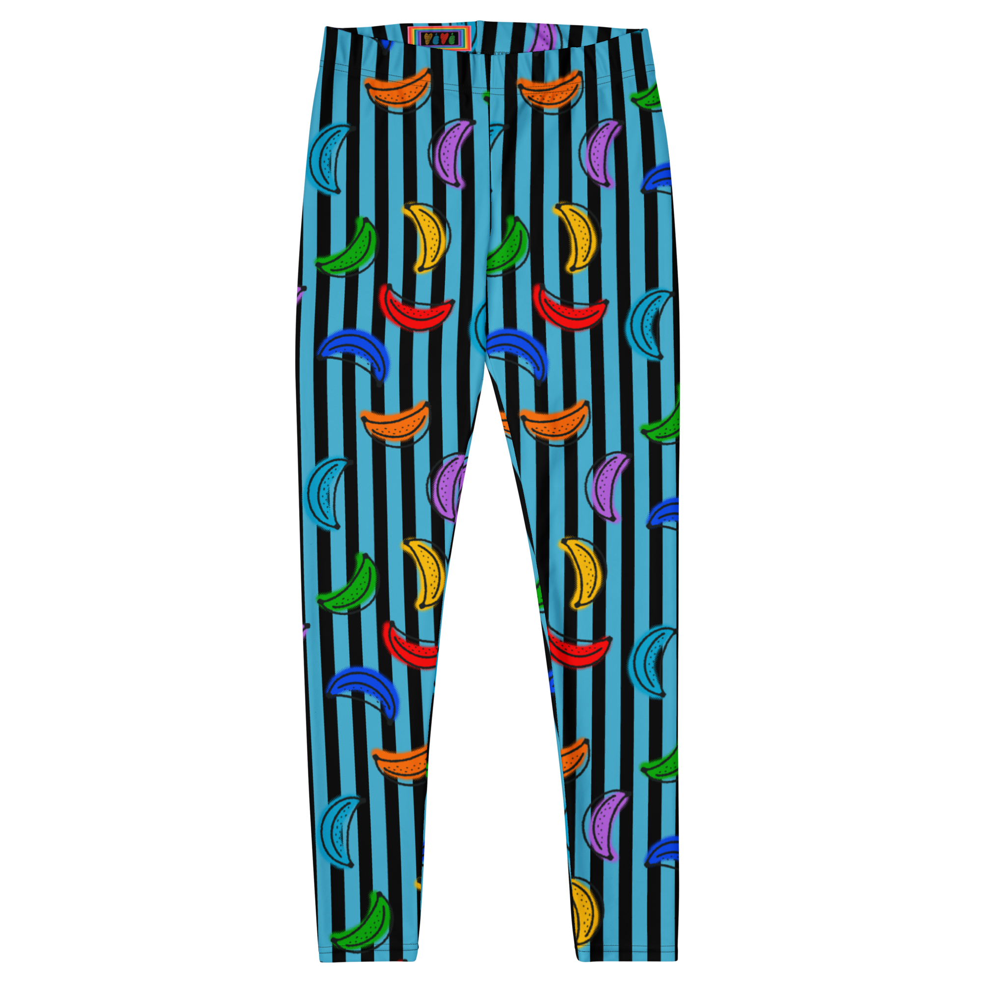 RAINBOW PRIDE LEGGINGS - BANANA STRIPE TIGHTS - 7 COLORS AVAILABLE FOR MATCHING OUTFIT