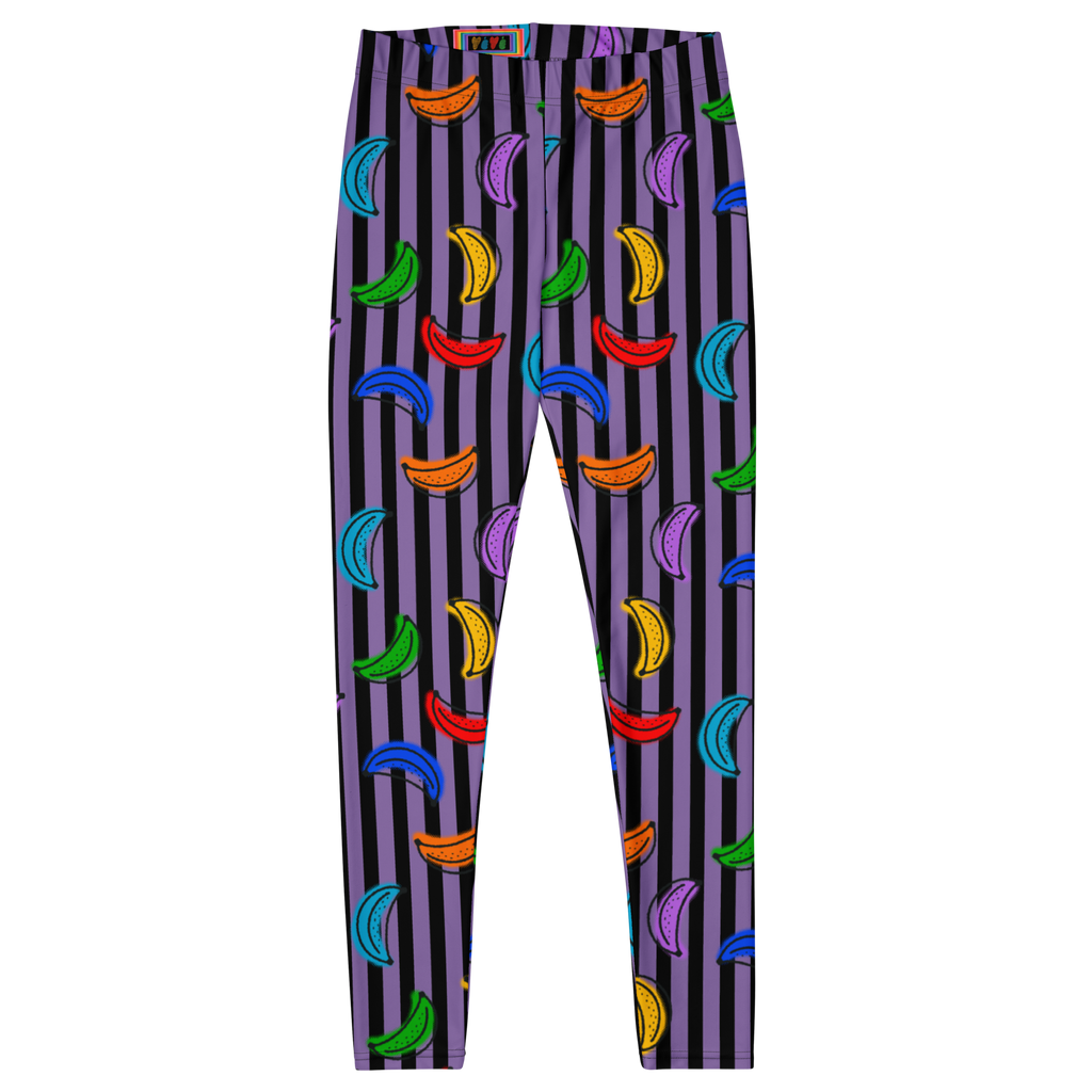 RAINBOW PRIDE LEGGINGS - BANANA STRIPE TIGHTS - 7 COLORS AVAILABLE FOR MATCHING OUTFIT