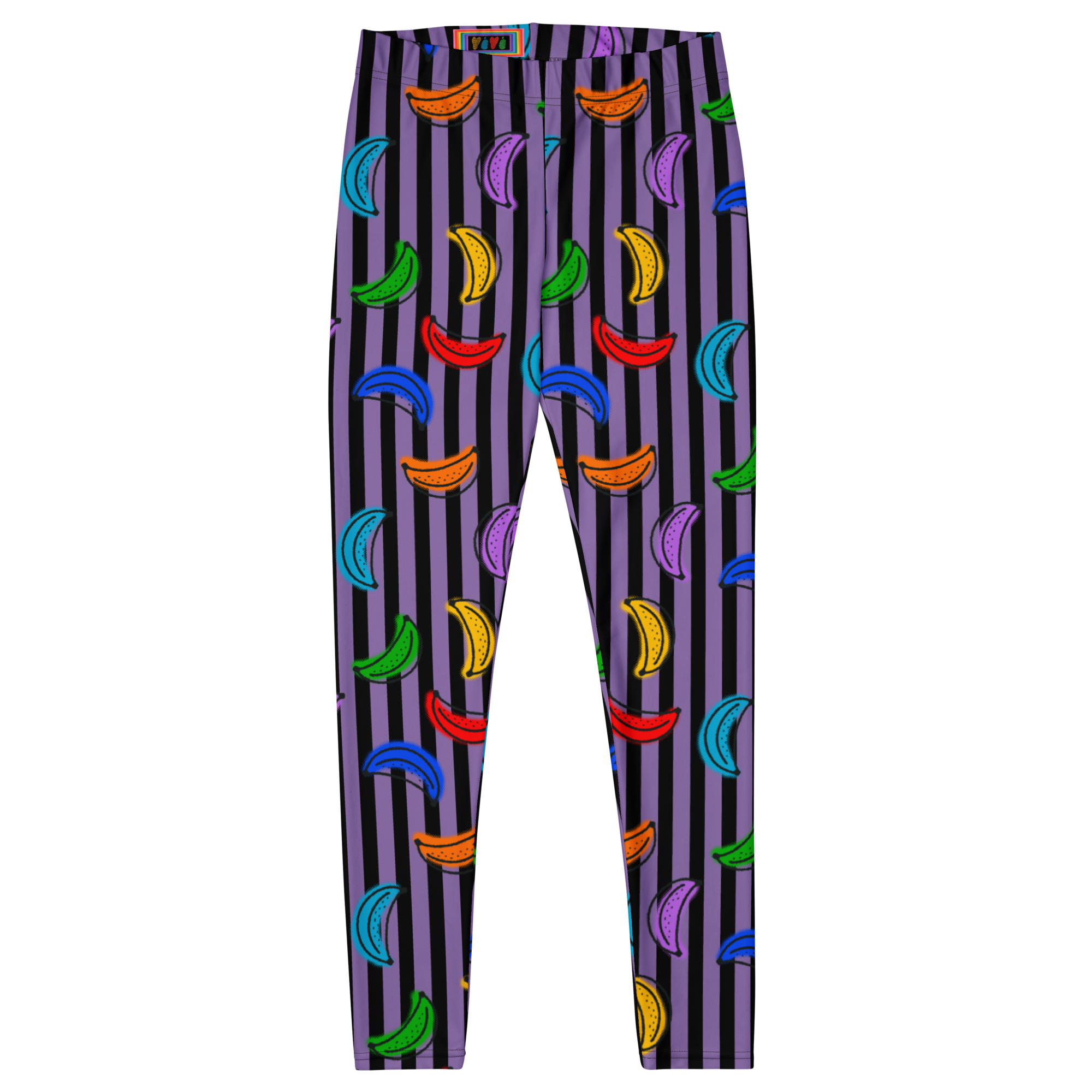 RAINBOW PRIDE LEGGINGS - BANANA STRIPE TIGHTS - 7 COLORS AVAILABLE FOR MATCHING OUTFIT