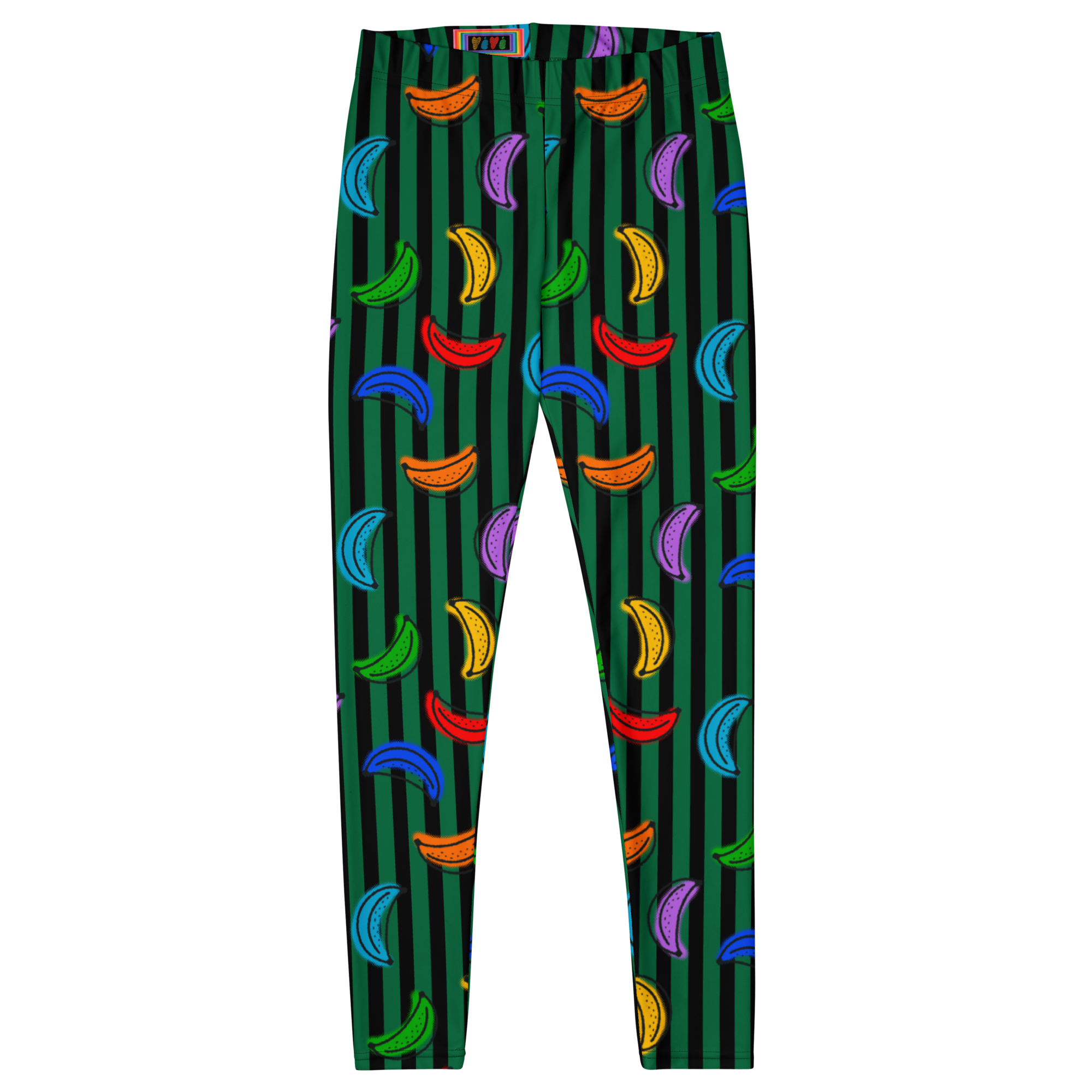 RAINBOW PRIDE LEGGINGS - BANANA STRIPE TIGHTS - 7 COLORS AVAILABLE FOR MATCHING OUTFIT