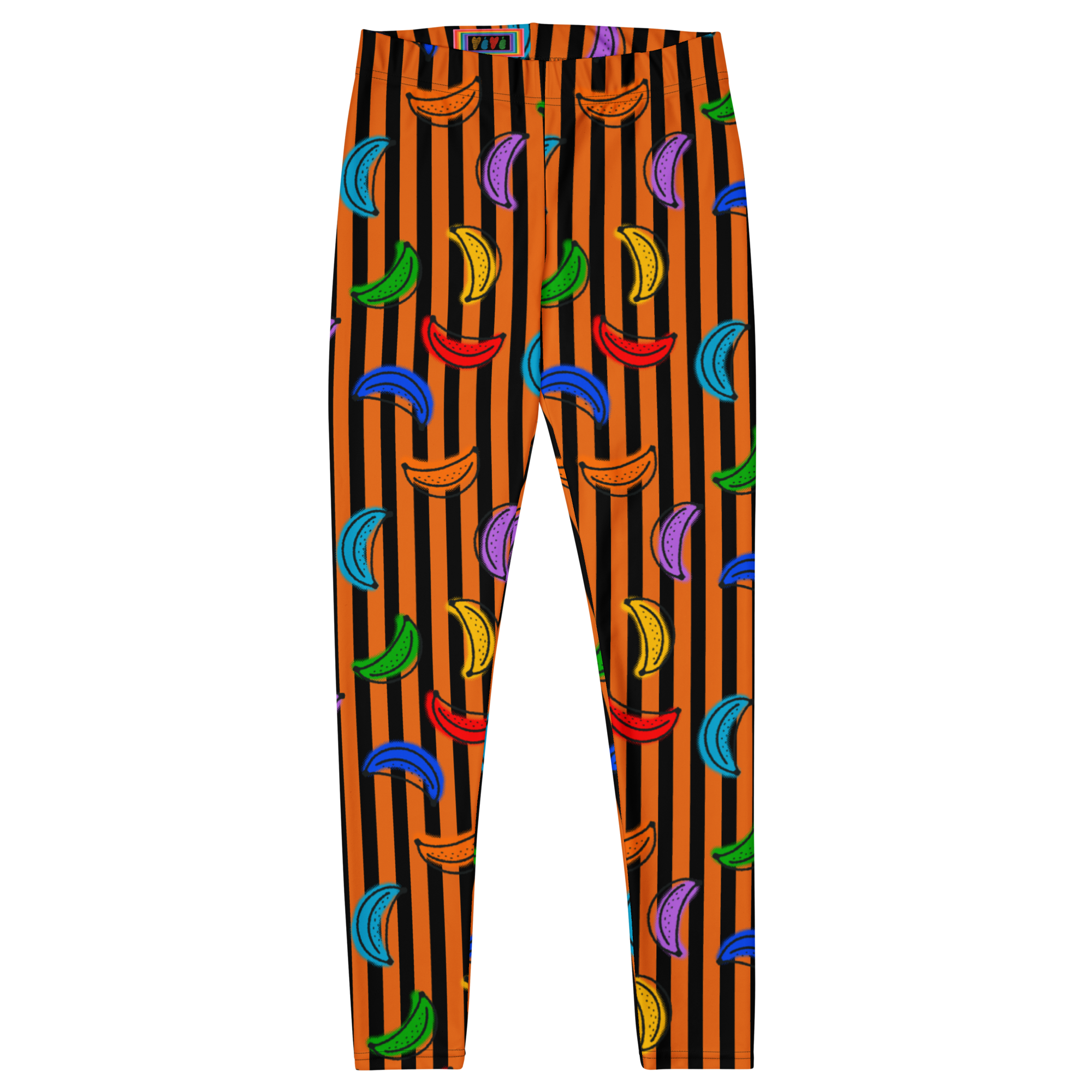 RAINBOW PRIDE LEGGINGS - BANANA STRIPE TIGHTS - 7 COLORS AVAILABLE FOR MATCHING OUTFIT