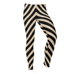 POST PUNK STRIPE Leggings - BEIGE X BLACK