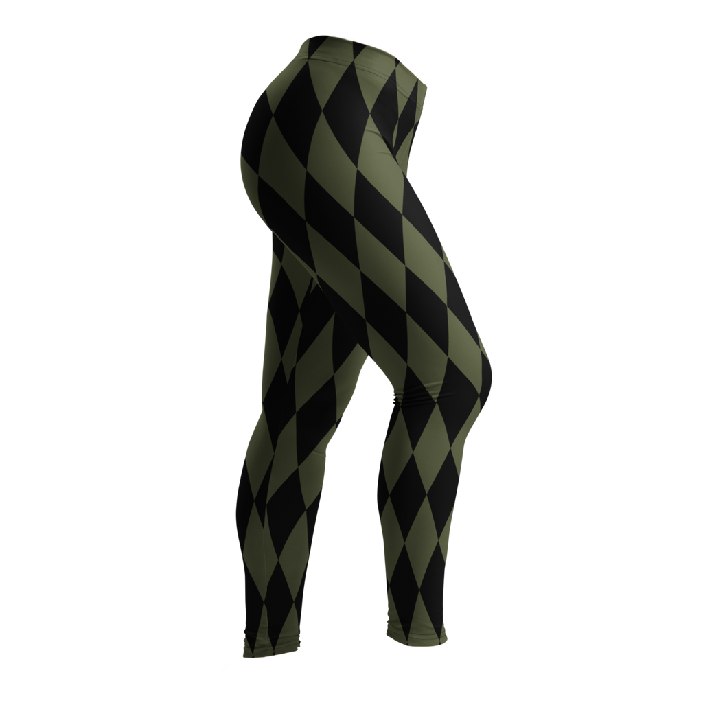 Leggings HARLEQUIN DIAMOND - VERT OLIVE
