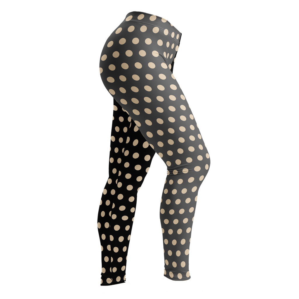 CLOWN POLKA DOT Leggings - SILENT FILM GRAYSCALE