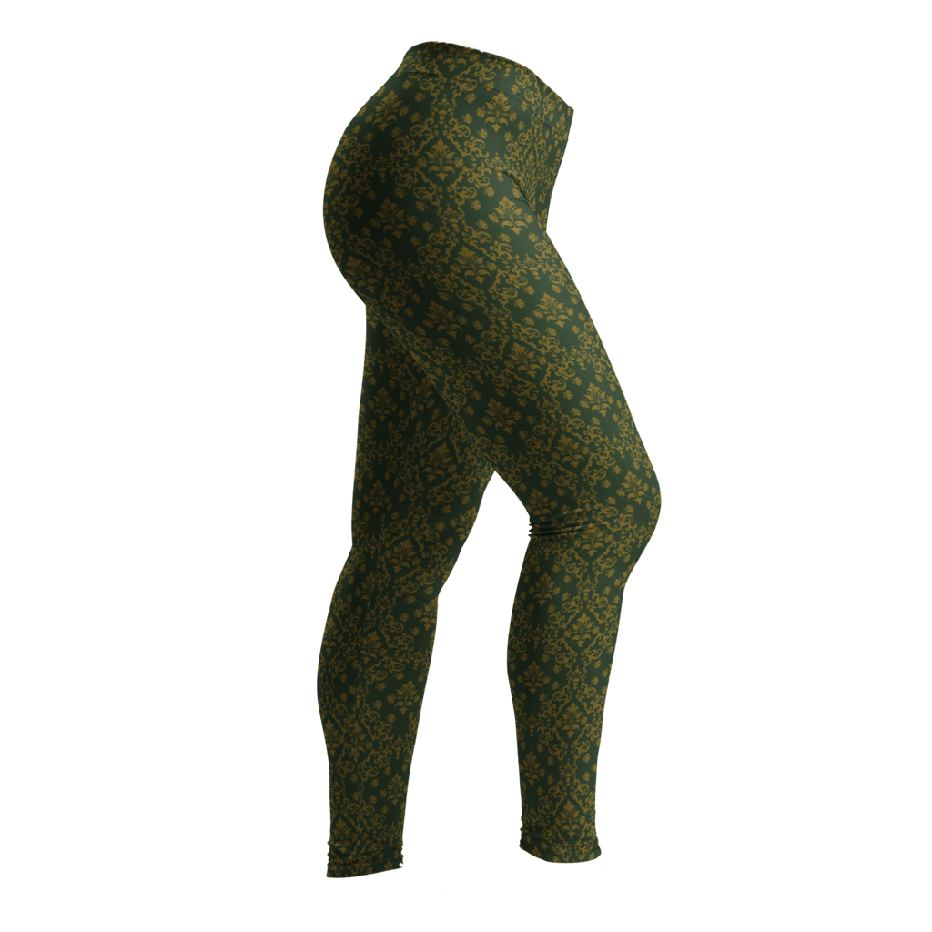 EMERALD GOTHIC DAMASK Leggings