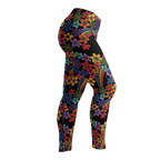 RAINBOW RETRO BLOOM - 60s Floral Print Leggings