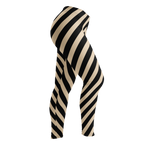 POST PUNK STRIPE Leggings - BEIGE X BLACK