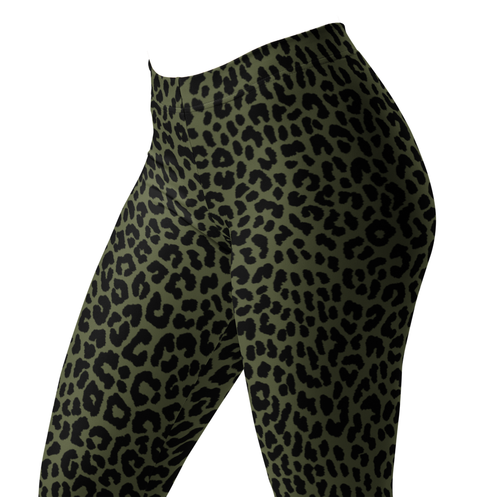 LEOPARD LOVER Leggings - OLIVE GREEN