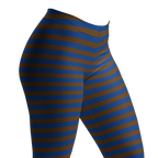 WICKED LEGS Leggings - BRAUN + MARINEBLAU GESTREIFT 