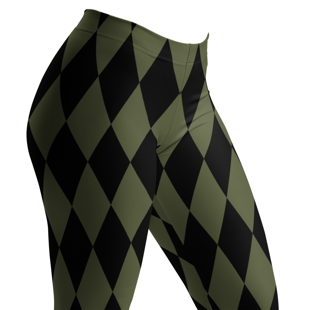 Leggings HARLEQUIN DIAMOND - VERT OLIVE