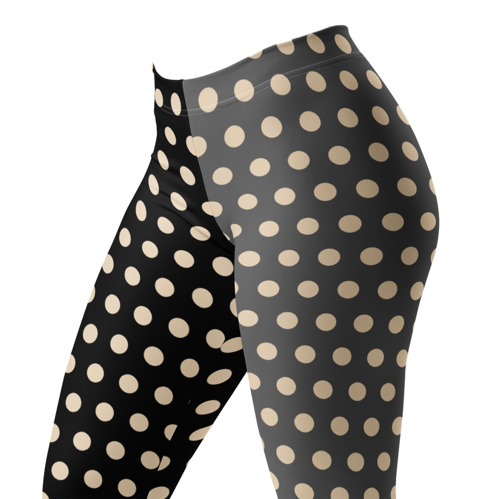 CLOWN POLKA DOT Leggings - SILENT FILM GRAYSCALE