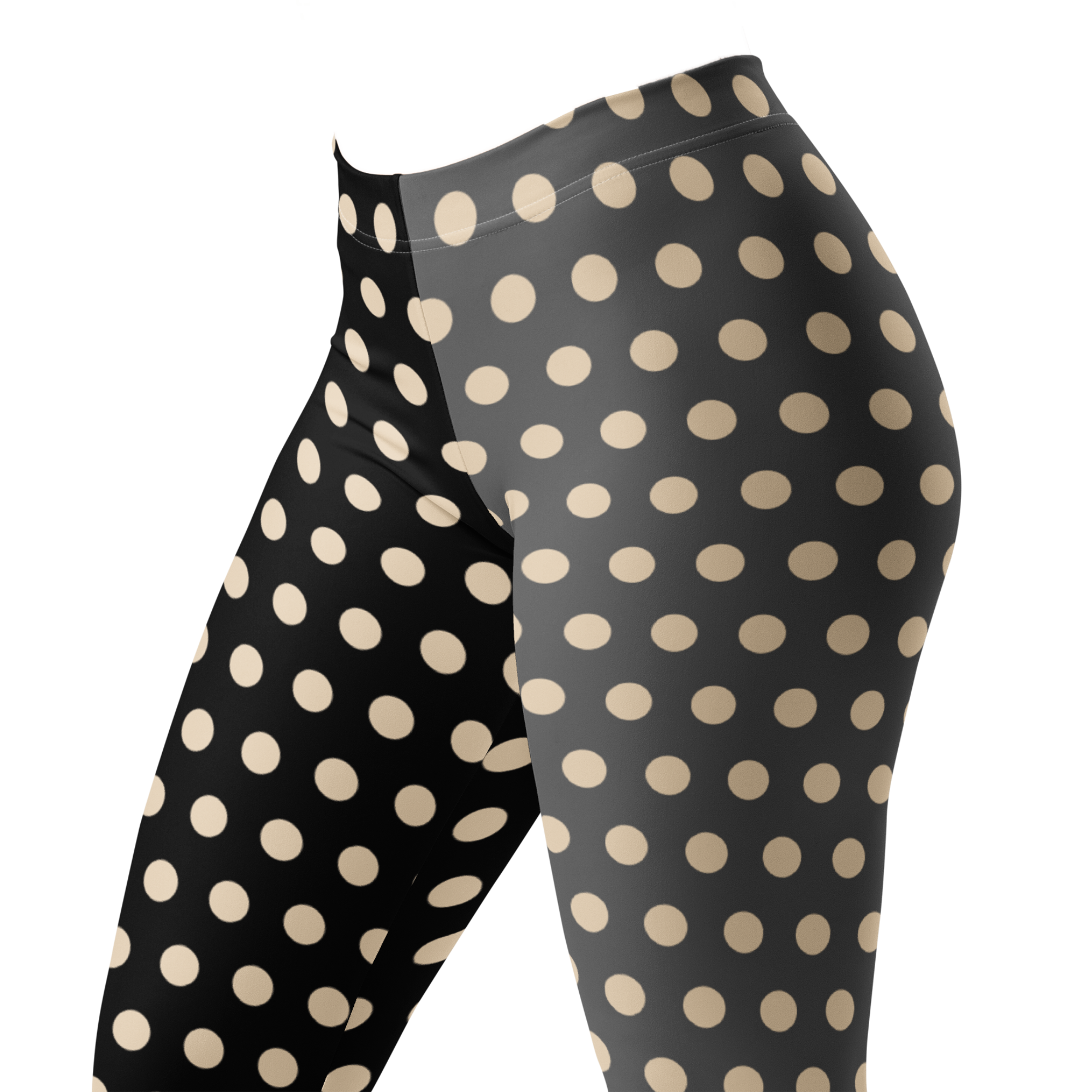 CLOWN POLKA DOT Leggings - SILENT FILM GRAYSCALE