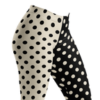 CLOWN POLKA DOT Leggings - BLACK AND VINTAGE WHITE