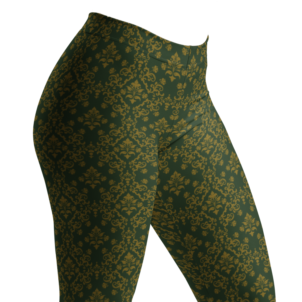 EMERALD GOTHIC DAMASK Leggings