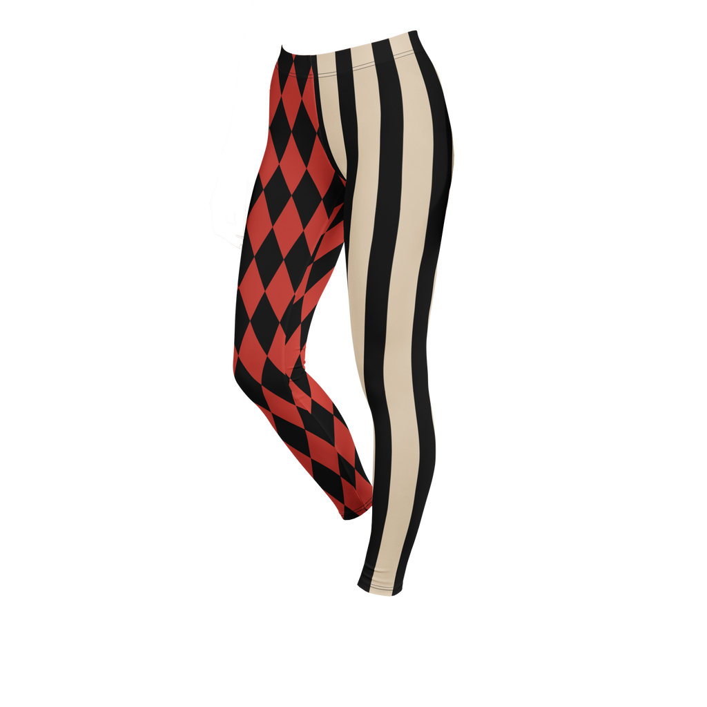 Leggings im Harlekin-Stil - Vintage-Rot