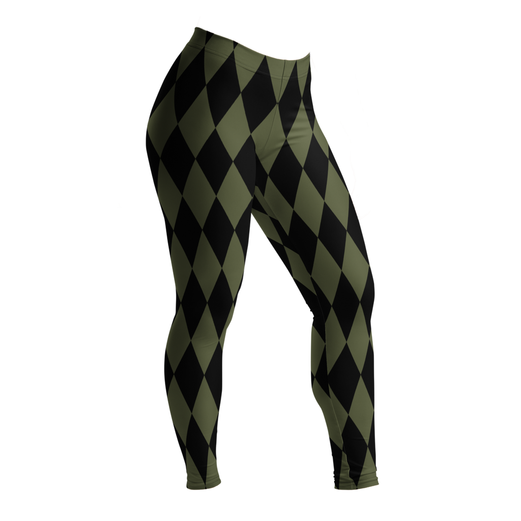 Leggings HARLEQUIN DIAMOND - VERT OLIVE