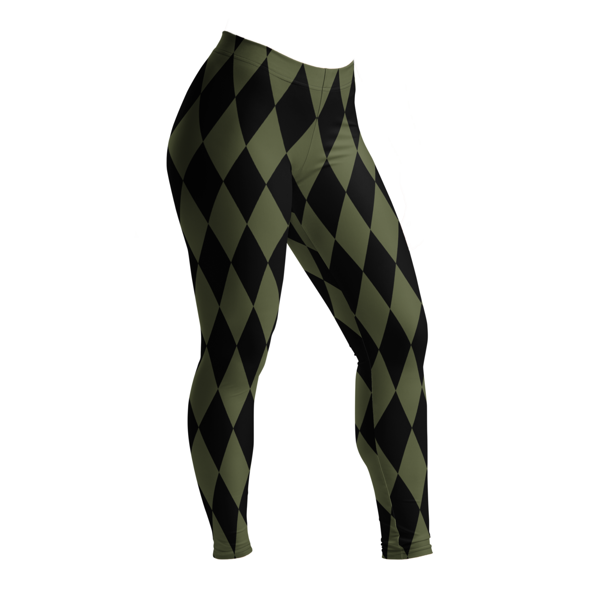 Leggings HARLEQUIN DIAMOND - VERT OLIVE