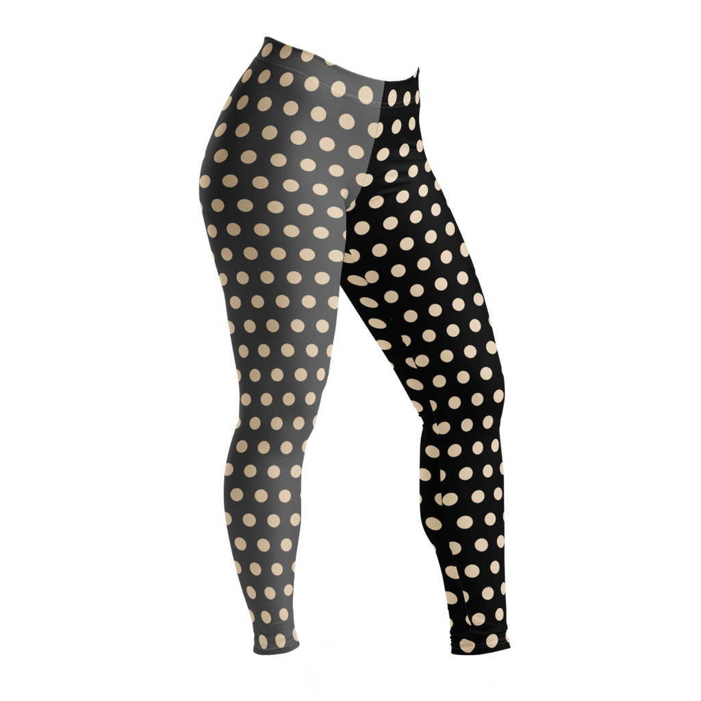 CLOWN POLKA DOT Leggings - SILENT FILM GRAYSCALE