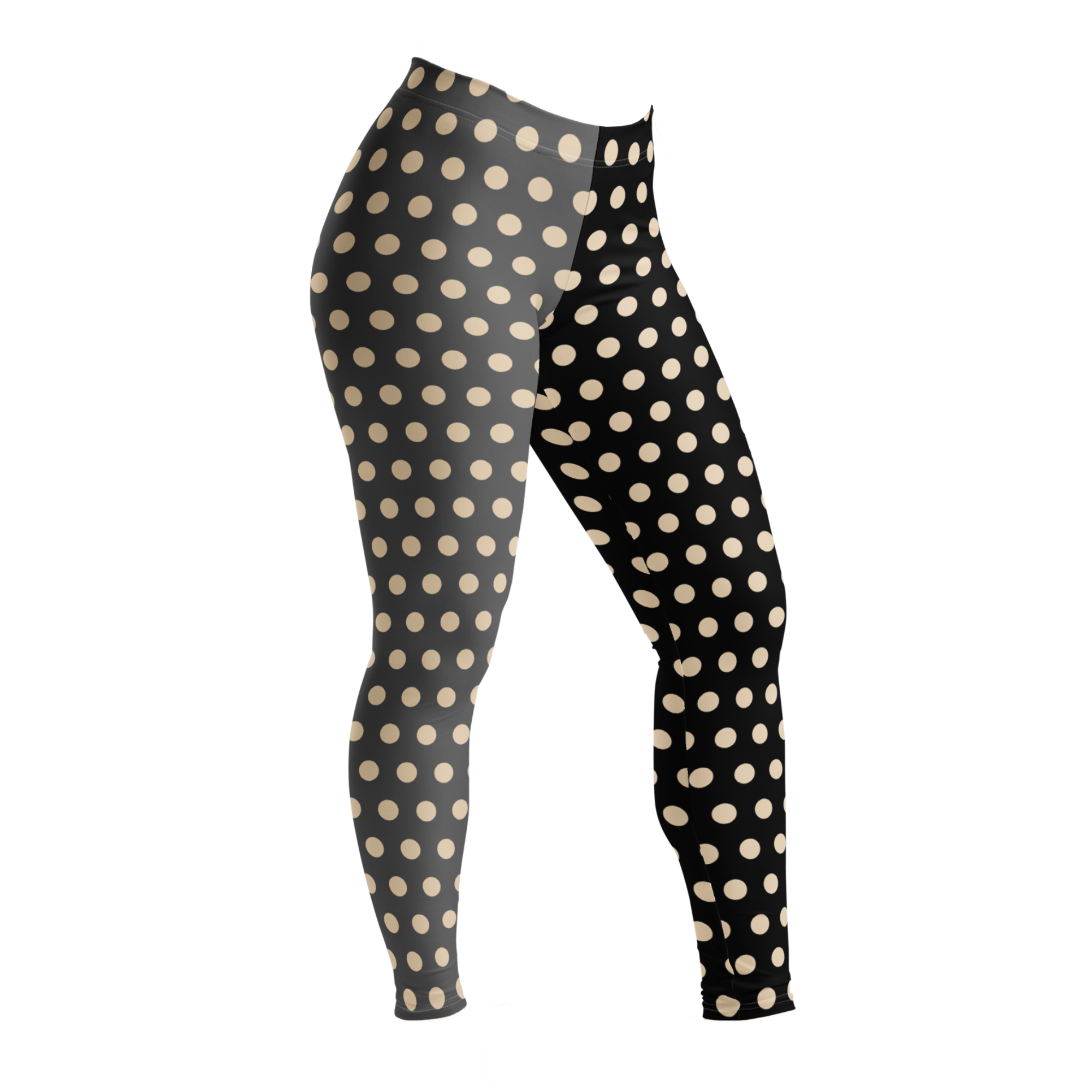 CLOWN POLKA DOT Leggings - SILENT FILM GRAYSCALE