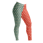 VINTAGE TOY CLOWN Polka Dot Leggings - VINTAGE ORANGE + PALE BLUE