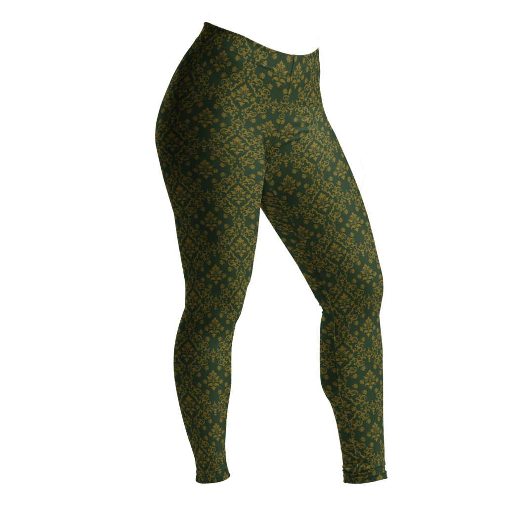 EMERALD GOTHIC DAMASK Leggings