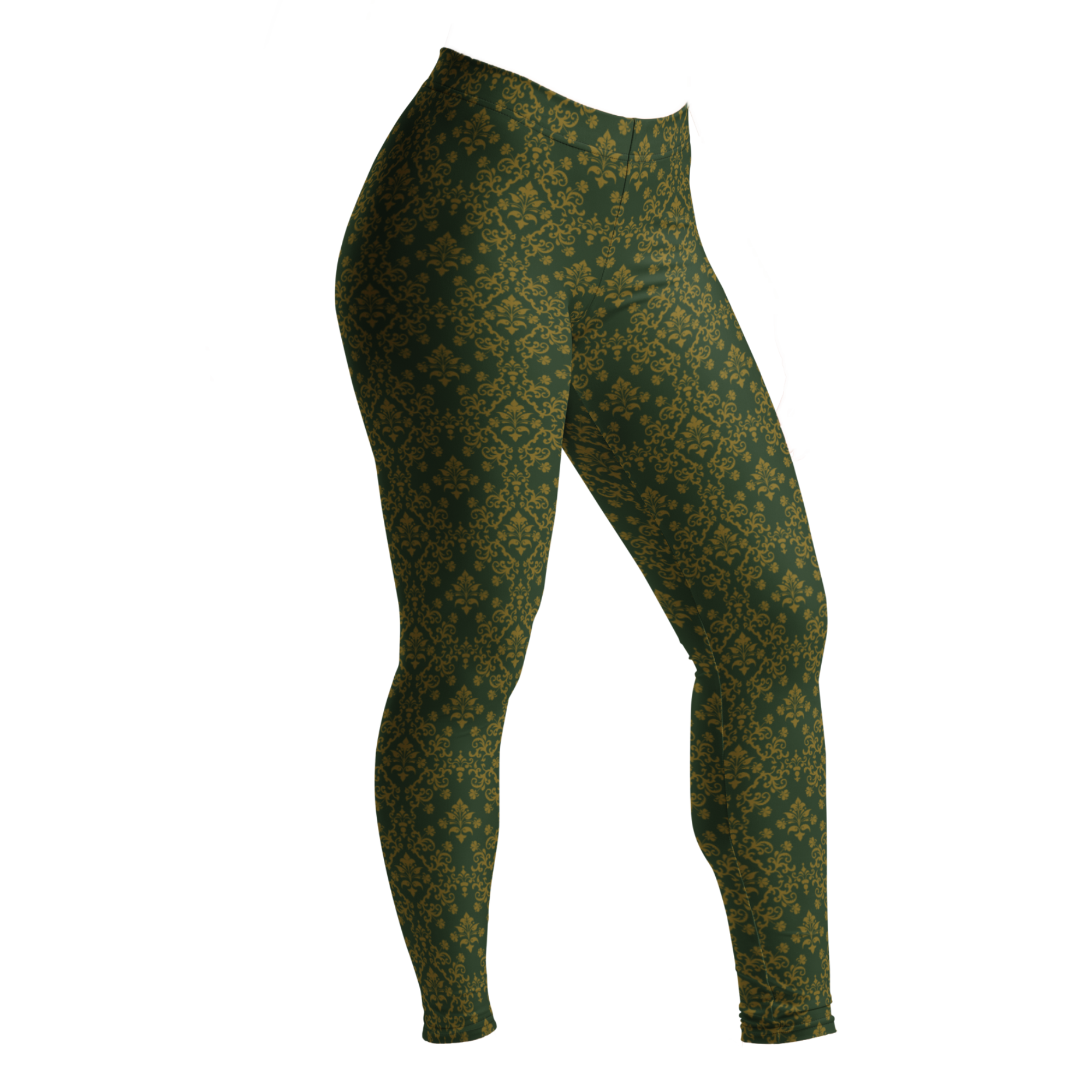EMERALD GOTHIC DAMASK Leggings